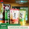 Impressão colorida personalizada vácuo alimentos embalagem flexível saco lazer lanches auto-portante saco de zíper três lados plástico folha de alumínio saco