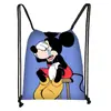Mochila Nueva de Dibujo con Cordón Estampado Colorido de Mickey Poliéster Gran Capacidad Moderna con Cordón para Niños Venta al por Mayor Caliente