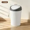 Papelera simple de tapa abatible BNBSS, cubo de basura de plástico engrosado y resistente a impactos para dormitorio, cocina y baño