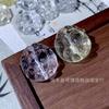 Cristal blanco natural capullo de flor zorro con agujero pasante Marca Zorro de Nueve Colas Fénix accesorios de cadena para suéter pulsera diy citrino cristal de té