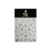 Yitu Pegatinas para Uñas Francesas Plateadas con Patrón de Hormiga Estilo Simple Pegatinas de Decoración con Líneas Irregulares Yt6842