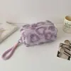 Estojo de Pelúcia Hisocute Grande Capacidade Portátil Bolsa para Material Escolar para Estudantes do Ensino Médio Bolsa de Armazenamento de Tecido Simples Material de Caderno