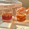 Taza de Vidrio Clásica Minimalista de Fondo Grueso, Taza de Café, Taza para Latte Americano Helado, Taza Blanca Australiana, Vaso de Agua para el Hogar
