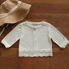 Cardigã de Algodão para Meninas Estilo Ocidental Fino Verão 2025 Novo Estilo Ocidental Infantil Bebê Camisa Protetora Solar Camisa para Ar Condicionado Top
