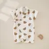 Macacão de Bebê Tipo a Algodão Puro Verão Respirável Fino Algodão Crepe Roupa de Rastejar para Bebê Roupa para Ar Condicionado