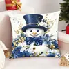 Capa de Almofada de Natal Platina Cruzada Impressão Digital de Alta Definição Almofada Decorativa Fashion Almofada para Decoração de Casa de Festival Venda por Atacado