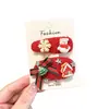 Pinzas para el Cabello de Niños para Navidad de Bebé Lindo Papá Noel Muñeco de Nieve Accesorios para el Cabello Niñas No Dañan el Cabello Tocado Pinzas para el Cabello al por Mayor