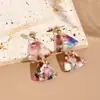 Pendientes de Acetato de Venta Caliente Transfronterizos con Diseño de Patrón Carey, Pendientes de Concha Florales, Pendientes de Botón Geométricos Estilo Europeo y Americano para Mujeres al por Mayor