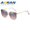 Óculos de Sol com Armação Grande Estilo de Rua Moderno para Emagrecer 26 Novos Óculos de Sol Estilo Coreano para Mulheres 7168 Óculos de Sol Metálicos Gatinho