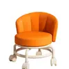 Taburete Pequeño con Ruedas, Respaldo y Giratorio para el Hogar, Taburete Bajo con Respaldo, Silla Pequeña, Taburete para Cambiarse los Zapatos, Taburete para Bebés y Niños Pequeños