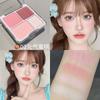 HERORANGE Rubor Corazón Amor Alto Disco Iluminador Natural Facial Color Expansión Ajuste Color Disco de Una Pieza Rouge