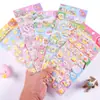Venta al por mayor de fábrica Corea del Sur pegatinas de colores de dibujos animados mini lindo gatito cocodrilo animal pequeño pegatinas de burbujas