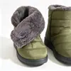 Sapatos de Algodão Confortáveis de Cano Alto com Forro de Lã Quente, Tamanho Grande, Transfronteiriços, Botas de Neve Impermeáveis, Botas Femininas Modernas com Solado Plano