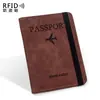 Explosivo Transfronteiriço em estoque Bolsa para Caderneta de Poupança RFID Couro PU Porta-moedas Multifuncional Bolsa para Cartão SIM e Identidade Estojo de Couro Porta-Caderneta de Poupança
