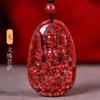 Areia de Cristal Santo padroeiro para Homens e Mulheres Pingente Este Ano Zodíaco Esta Vida Buda Colar Cinábrio Pingente de Santo Padroeiro