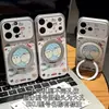 Funda de teléfono estilo vintage con un diseño lindo, adecuada para teléfonos iPhone 16 Pro Max y Apple 17; electrochapado para una transformación rápida y fácil
