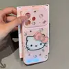 Adequado para Apple para Transformar Instantaneamente em 18Promax Orelha de Gato Gravata Borboleta Kitty Kt Gato iPhone Capa Macia e Rígida Personalização UV