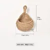 Cesta de Frutas para Almacenamiento de Verduras Montada en Pared Transfronteriza Red de Bolsa de Red Forma de Gota de Agua Colgante de Pared Tejida con Cuerda de Algodón Hecha a Mano Colgante de Pared