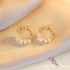 Aretes de Perla Natural Aini Beini Chapados en Oro Real Aguja de Plata S925 de Nicho Venta al por Mayor 2026 Aretes Incrustados con Diamantes de Zirconia