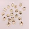 Directo de fábrica paquete de oro de 14k color dorado soporte retenedor de flor tapa de flor paquete grueso color dorado retenedor electrochapado accesorios de joyería DIY