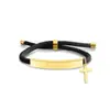 Pulsera de Acero Inoxidable Accesorios de Cruz Listos para Usar Grabado Transfronterizo Europeo y Americano Regalos Pulsera Multicolor Material en Blanco para Pulsera