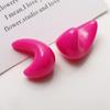 Pendientes de moda con temperamento, geométricos exagerados en forma de C, semicírculo, personalidad, moda, combinables con todo, accesorios para mujer, joyería de resina DIY al por mayor