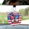 Amazon Transfronterizo Creativo Mariposa Acrílico Plano Colgante para Espejo Retrovisor de Coche Colgante para Mochila Llavero Colgante