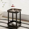 Carrinho Móvel Gabinete Lateral de Sofá Mesa de Centro Pequena Mesa Mesa Lateral de Sala de Estar Mini Rack de Armazenamento Mesa para Lanches