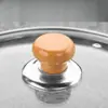 Mango de madera maciza para tapa de olla, mango práctico para tapa de olla, mango de tapa de olla, accesorios para utensilios de cocina, mango de tapa de olla, soporte para tapa de olla