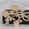 Joyería DIY, Accesorios para el Cabello, Materiales para Pasadores al por Mayor, Horquilla Pequeña Rama de Melocotón Longevidad de Cobre A082