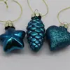 Colgantes de Cristal Personalizados por el Fabricante, Artesanías de Vidrio de Color, Adornos Navideños de Corazón, Piñas para el Árbol de Navidad, Decoraciones Navideñas
