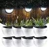 Luz Solar de Semianel com 6 LEDs para Cerca Luz Noturna de Sombra Luz de Pátio Bola Luz para Degrau de Varanda Lavadora de Parede Solar