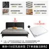 Cama de Couro Genuíno, Cama Moderna Minimalista de Tecido para Quarto Principal, Cama de Casal 1,5/1,8m, Cama Estofada Macia, Cama Estilo Ins de Luxo Leve para Celebridade da Internet