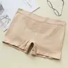 Pantaletas de Pierna Plana Estilo Japonés Pantalones de Seguridad de Malla para Niña Entrepierna de Algodón Puro Alta Elasticidad Levantamiento de Glúteos Cintura Media Control de Abdomen Calzoncillos Boxer