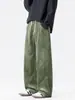 Ropa ACU para Hombre Pantalones de Pierna Ancha de Chenilla Tejida 350g, Estilo Montaña Vintage, Holgados, Lujo Ligero, Pantalones de Trabajo Rectos Casuales para Hombre