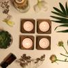 Venta al por mayor Madera Maciza Ambiente Hogar Base para Velas Vaso Creativo para Velas Accesorios Decorativos para Mesa de Comedor Portavelas Retro de Madera