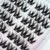 Cílios Postiços Espessos em W para Olhos Preguiçosos, Flor Grande Cacheada, Segmentados Preguiçosos, Cachos Únicos Naturais, Trilogia de Quadrinhos, Cílios Barbie