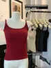 Camisola Básica de Color Sólido de Moda para Mujer, Verano Playa Ajustada con Almohadillas en el Pecho, Top Camiseta Base