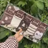 Meias esportivas de algodão para mulheres, trama de mil pés, comprimento até o meio da panturrilha, tricô à máquina integrado, meias de algodão, cor sistema Maillard café com leite de moca, 26 Outono/Inverno
