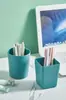 Porta Plumas con Patrón Retorcido Caja de Almacenamiento Contraste Organizador de Plumas de Escritorio Caja de Almacenamiento Caja Simple para Brochas de Maquillaje