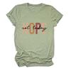 Camiseta informal con estampado de letras de moda europea y americana, "no hoy no", cuello redondo, manga corta cómoda de verano para mujer