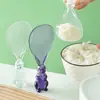 Cuchara de Arroz Transparente con Forma de Conejo, Antiadherente, de Pie, Cuchara de Servir para Cocina, Cuchara de Arroz de Plástico Creativa de Lujo Ligero