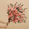 Flores Artificiais de Camélia Selvagem Flores Falsas Enfeites Decorativos Casa Sala de Estar Mesa de Jantar Buquê de Flores Secas Sentido de Alto Nível Decoração para Fotografia