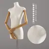 Mannequin Feminino de Meio Corpo com Cobertura de Tecido, Adereço de Exibição com Membros Móveis para Vitrine de Loja de Roupas
