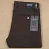Calça Masculina de Algodão Modal Espesso com Stretch, Slim Fit, Macia, Respirável, para Outono e Inverno, Reta, Cintura Média, Casual de Negócios