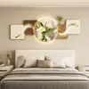 Pintura Decorativa Moderna Minimalista para Dormitorio Banderín con Luz LED Pared de Fondo del Dormitorio Principal Pintura Creativa de Alto Nivel