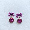 Pendientes de lujo ligeros con diseño de nicho, de plata 925, delicados y modernos, con lazo explosivo y cristales superbrillantes.