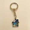 "Casa de Cuento de Hadas" Casa del Bosque Llavero Souvenir de Viaje Colgante Accesorio Versátil para Llaves de Mochila