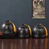 Bote de Cerámica Morada para Té de Arcilla Grande Paquete de 0.5 kg Bote Sellado para Té Pu'Er Universal, Té Negro, Té Verde Bote de Almacenamiento para el Hogar