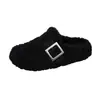 Sandálias slip-on estilo Birkenstock, forradas com fleece, de sola grossa, para mulheres, nova coleção outono/inverno 2026, botas de neve, pantufas fofas de algodão